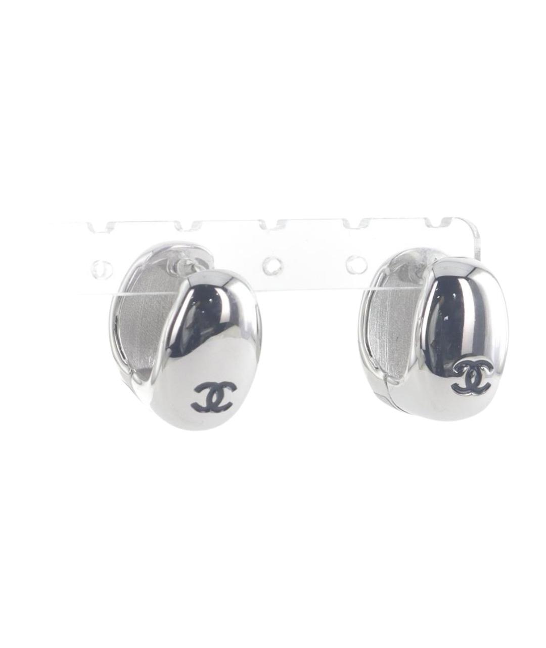 CHANEL Серебряные пластиковые серьги, фото 7