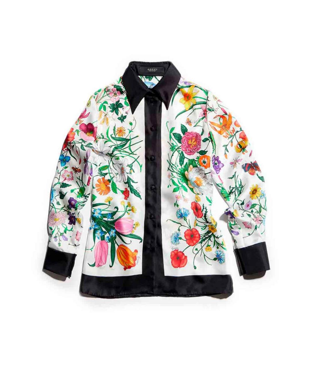 GUCCI Мульти шелковая рубашка, фото 6
