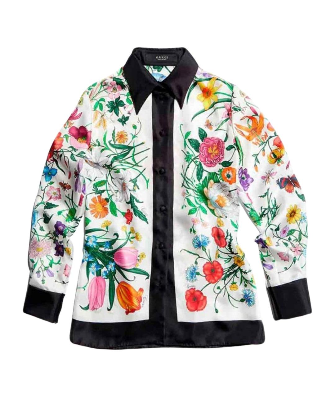 GUCCI Мульти шелковая рубашка, фото 1
