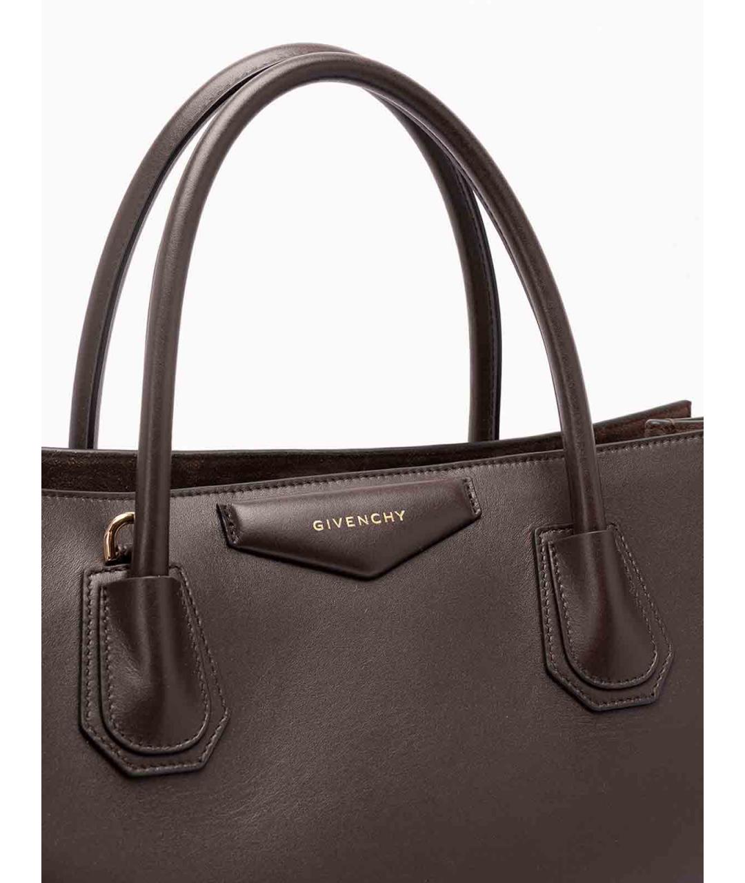 GIVENCHY Коричневая кожаная сумка тоут, фото 4