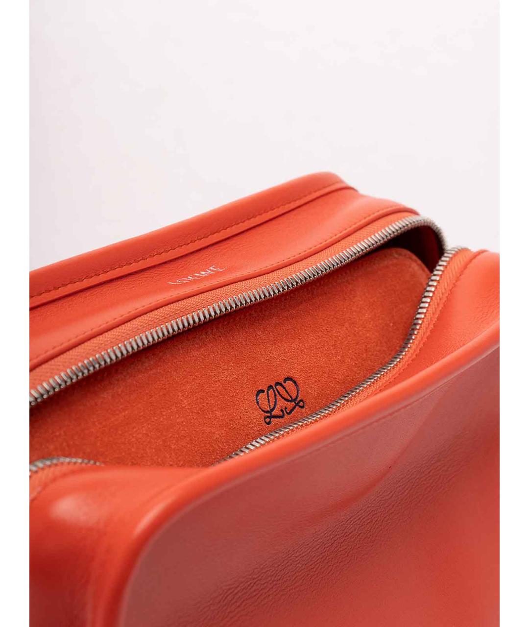 LOEWE Оранжевая кожаная сумка тоут, фото 6