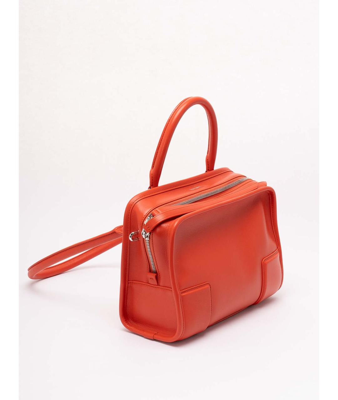 LOEWE Оранжевая кожаная сумка тоут, фото 3