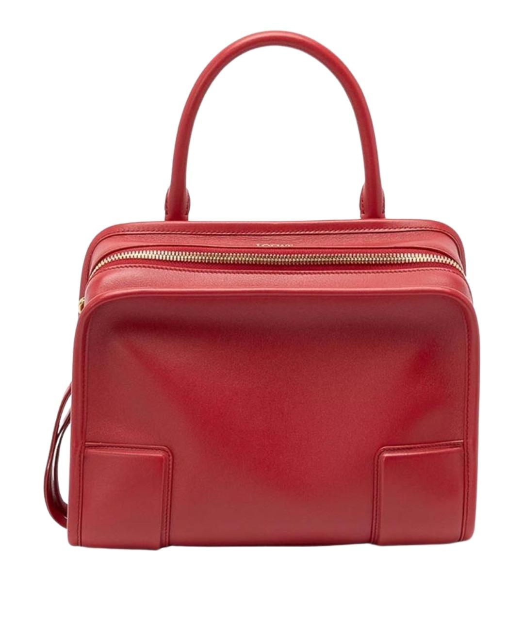 LOEWE Красная кожаная сумка тоут, фото 1