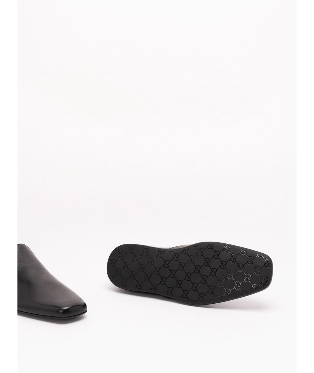 GUCCI Черные кожаные лоферы, фото 4
