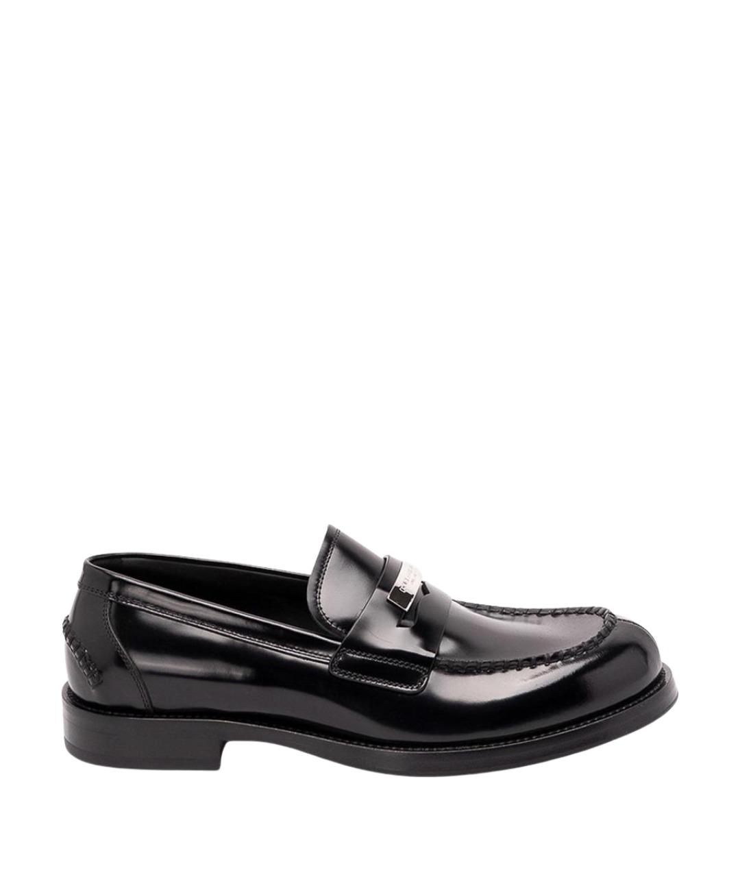 DOLCE&GABBANA Черные кожаные лоферы, фото 1
