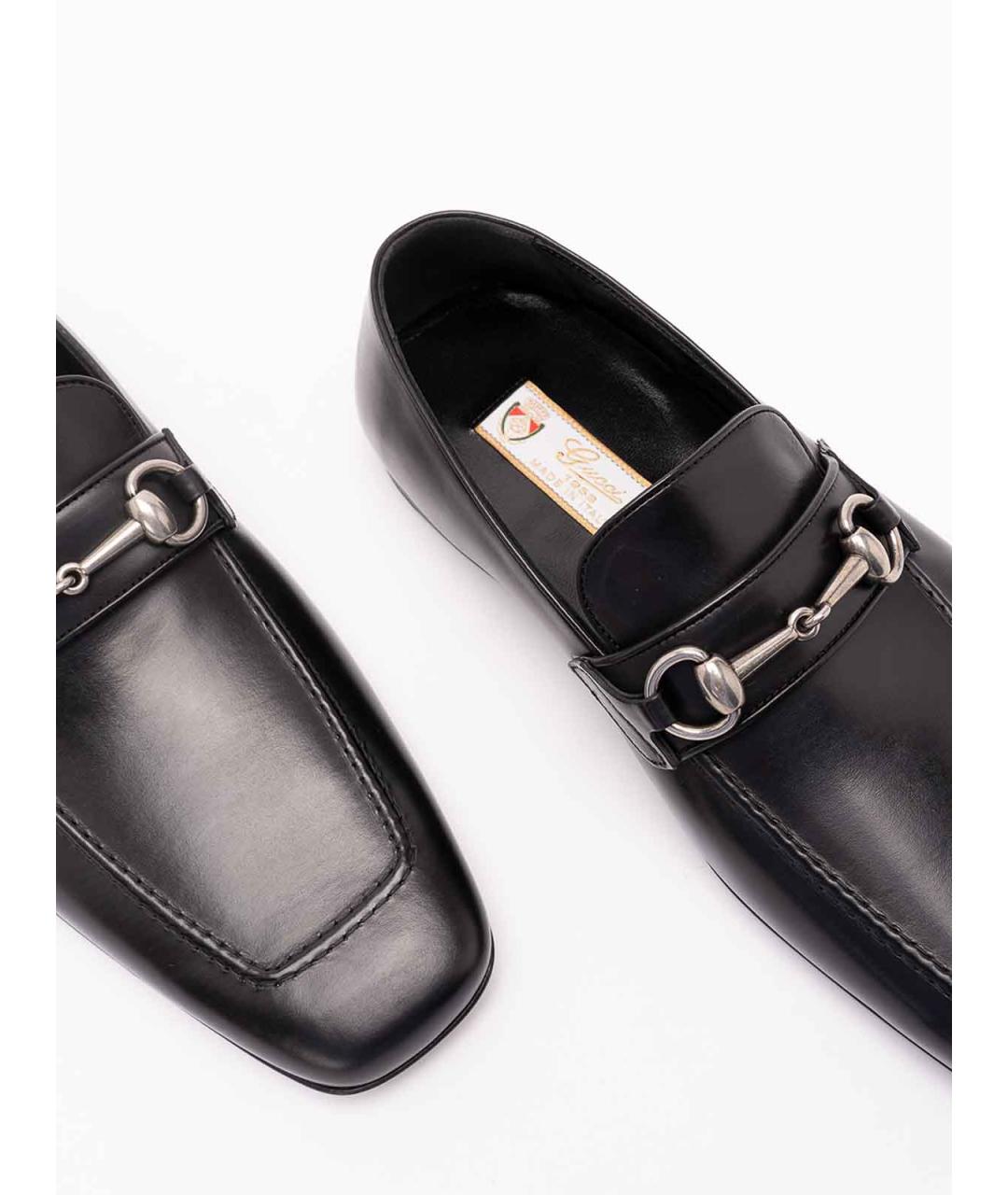 GUCCI Черные кожаные лоферы, фото 5