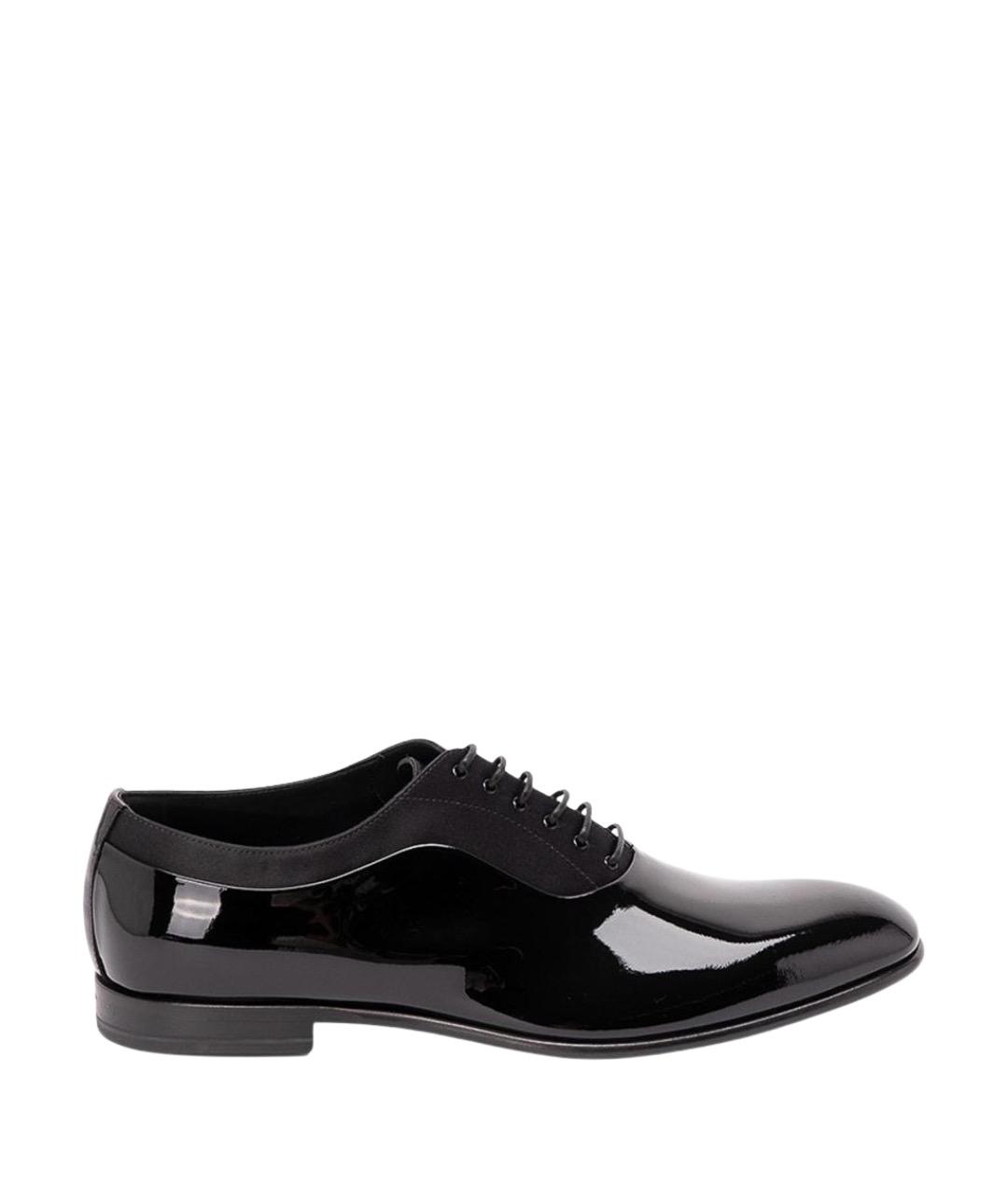 DOLCE&GABBANA Черные кожаные туфли, фото 1