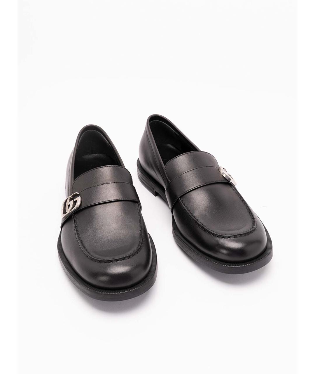 GUCCI Черные кожаные лоферы, фото 5