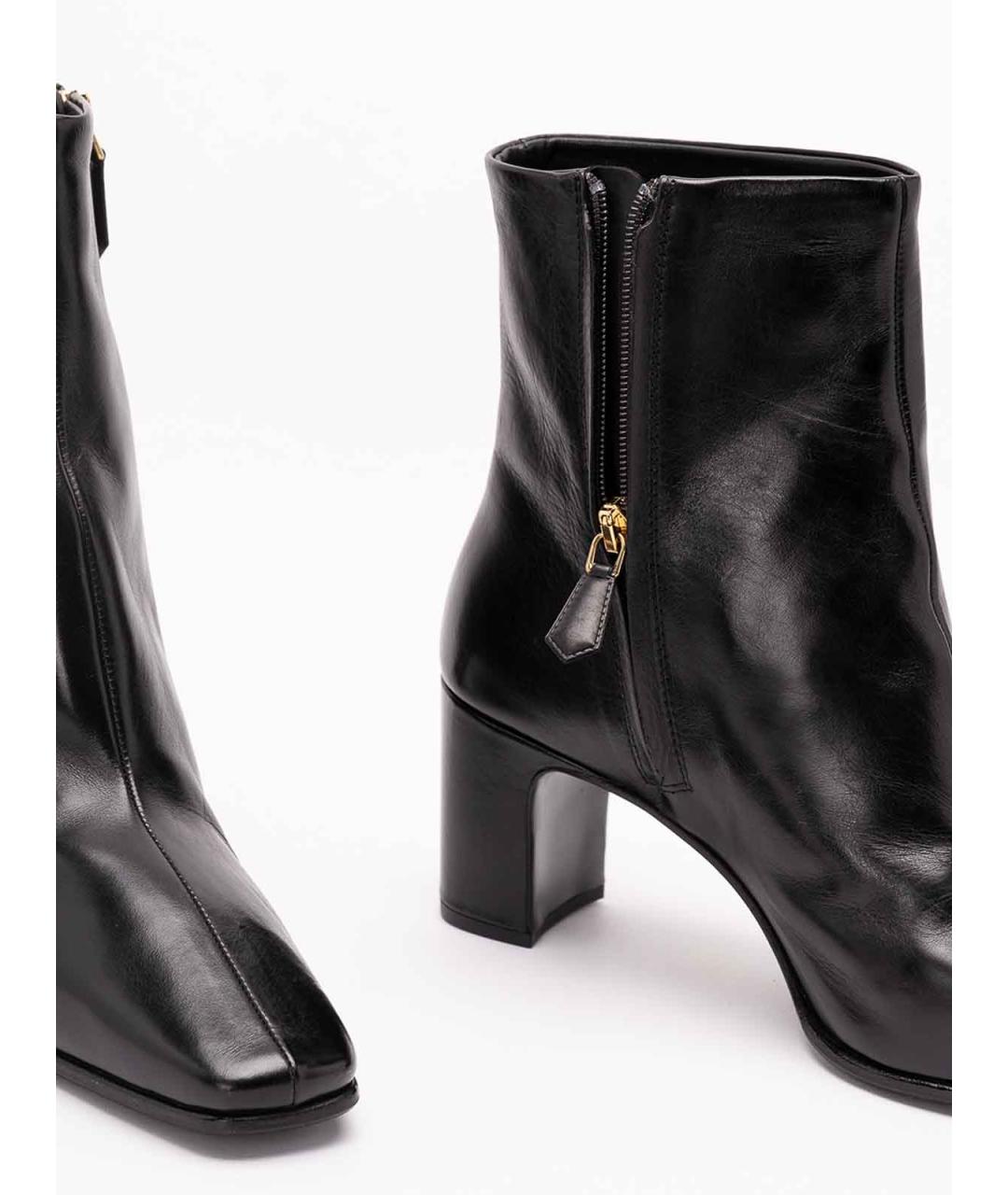 PRADA Черные кожаные ботильоны, фото 5