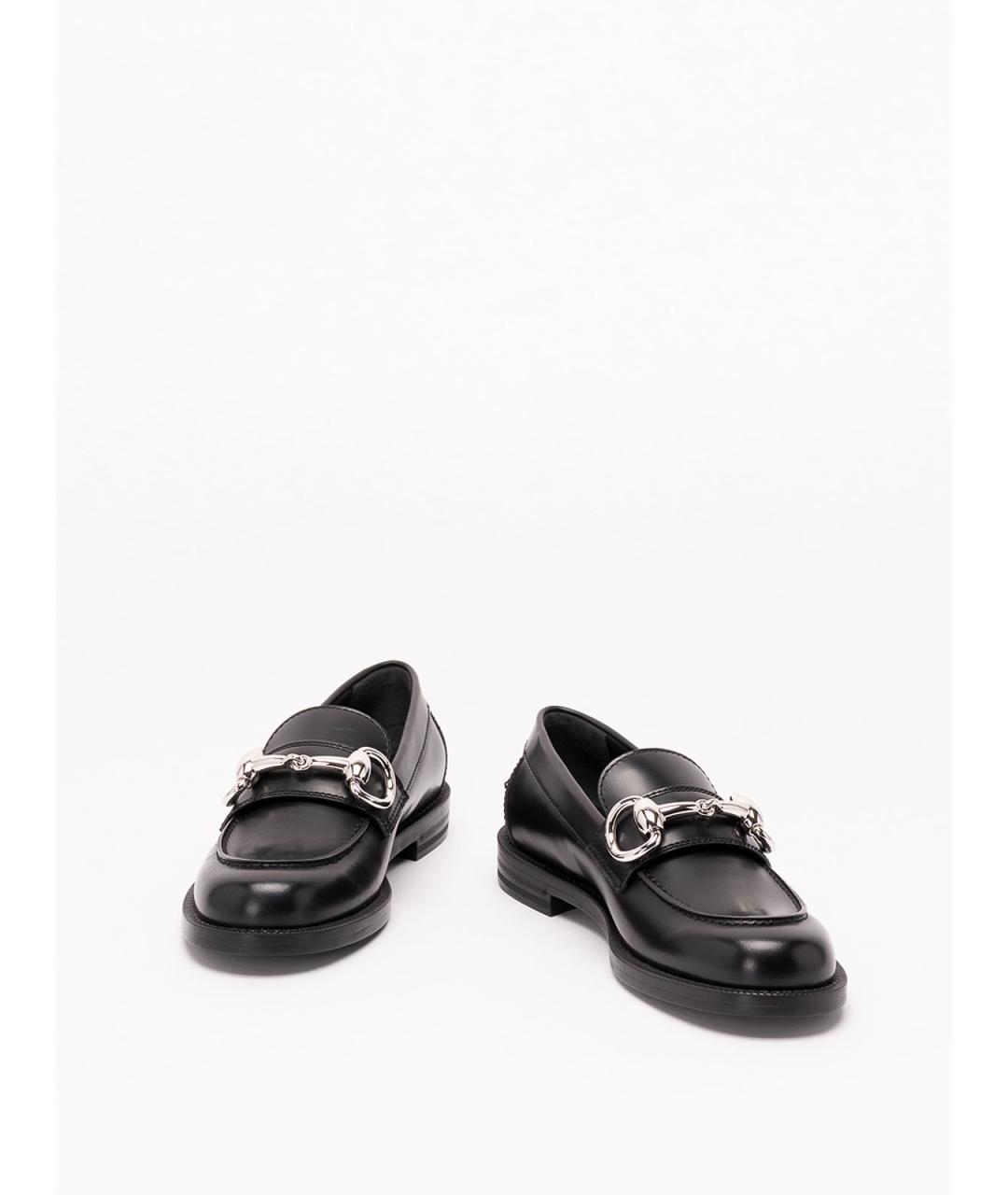GUCCI Черные кожаные лоферы, фото 2