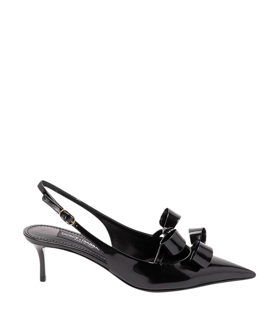 DOLCE&GABBANA Черные туфли из лакированной кожи, фото 1