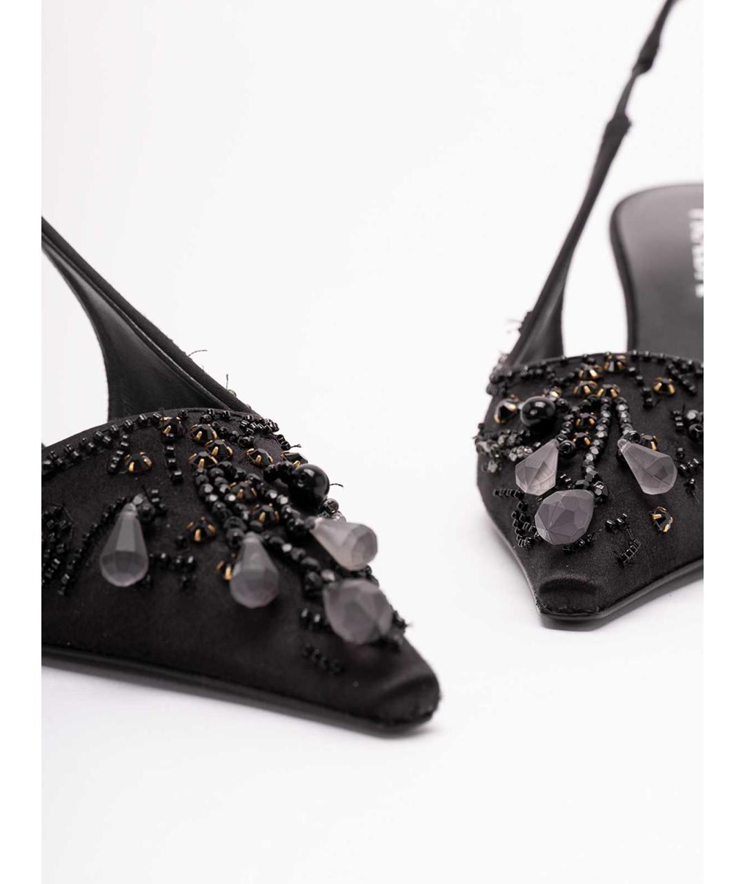PRADA Черные текстильные туфли, фото 5