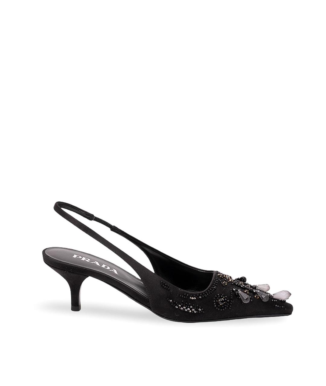 PRADA Черные текстильные туфли, фото 7
