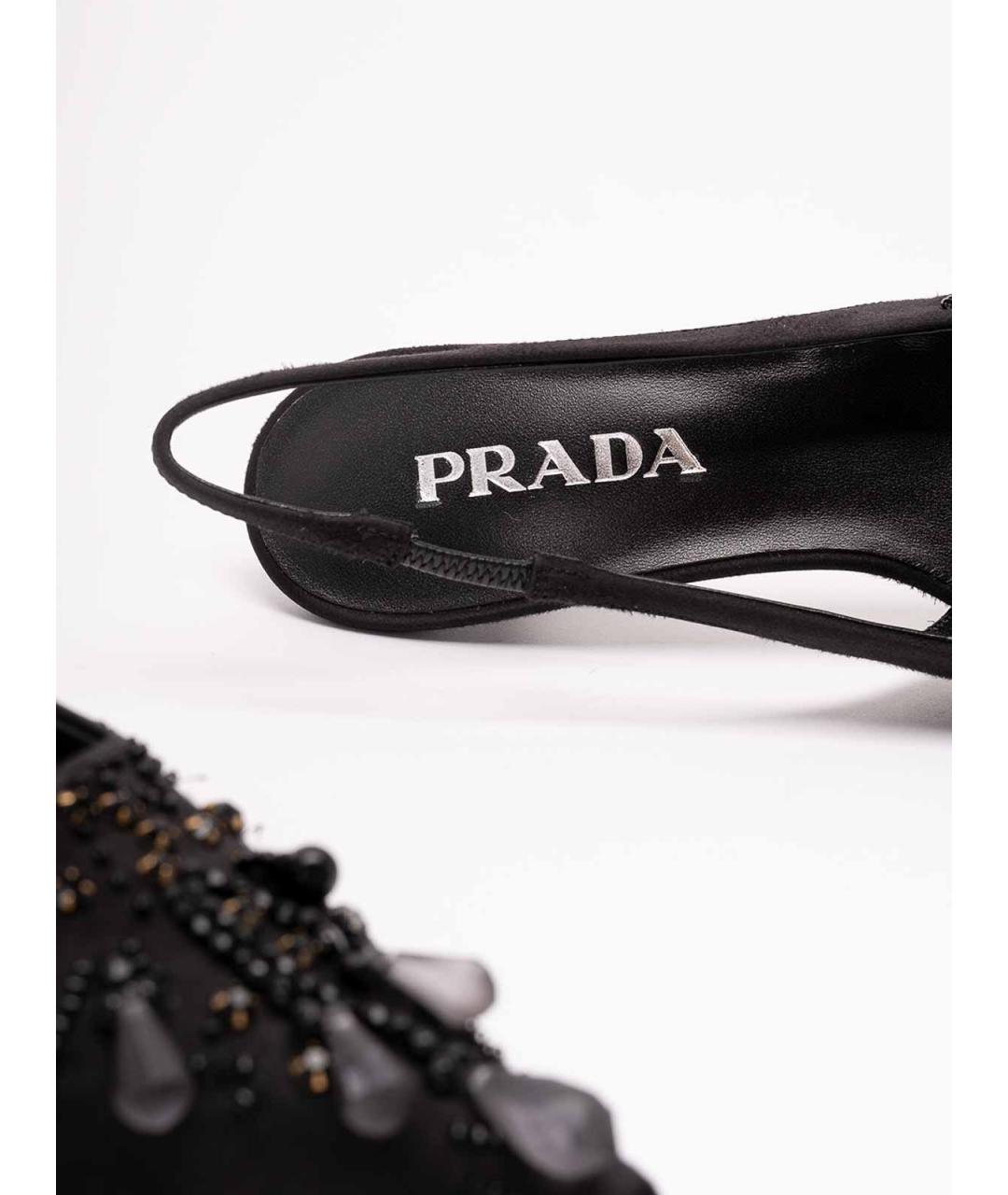 PRADA Черные текстильные туфли, фото 6