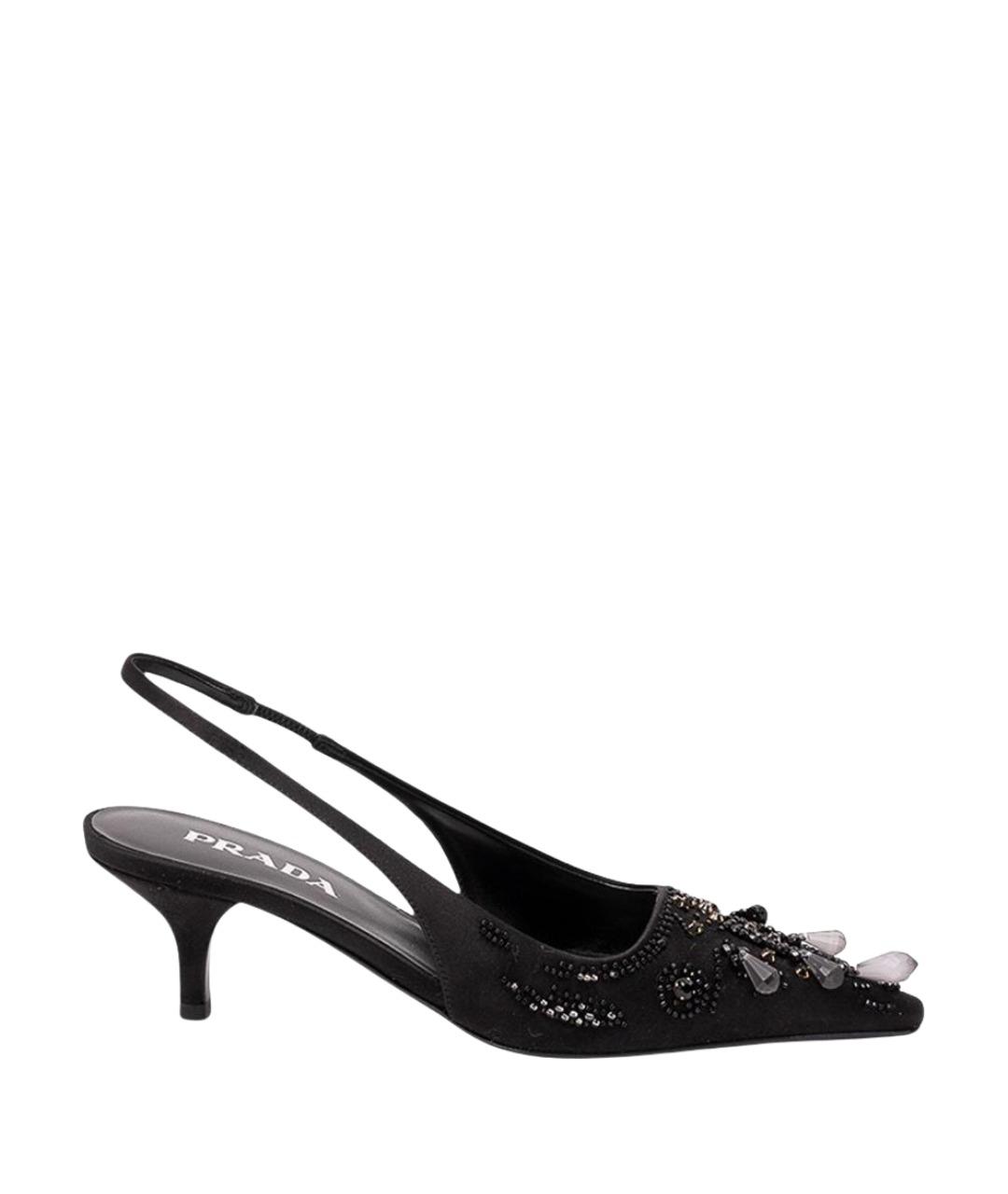 PRADA Черные текстильные туфли, фото 1