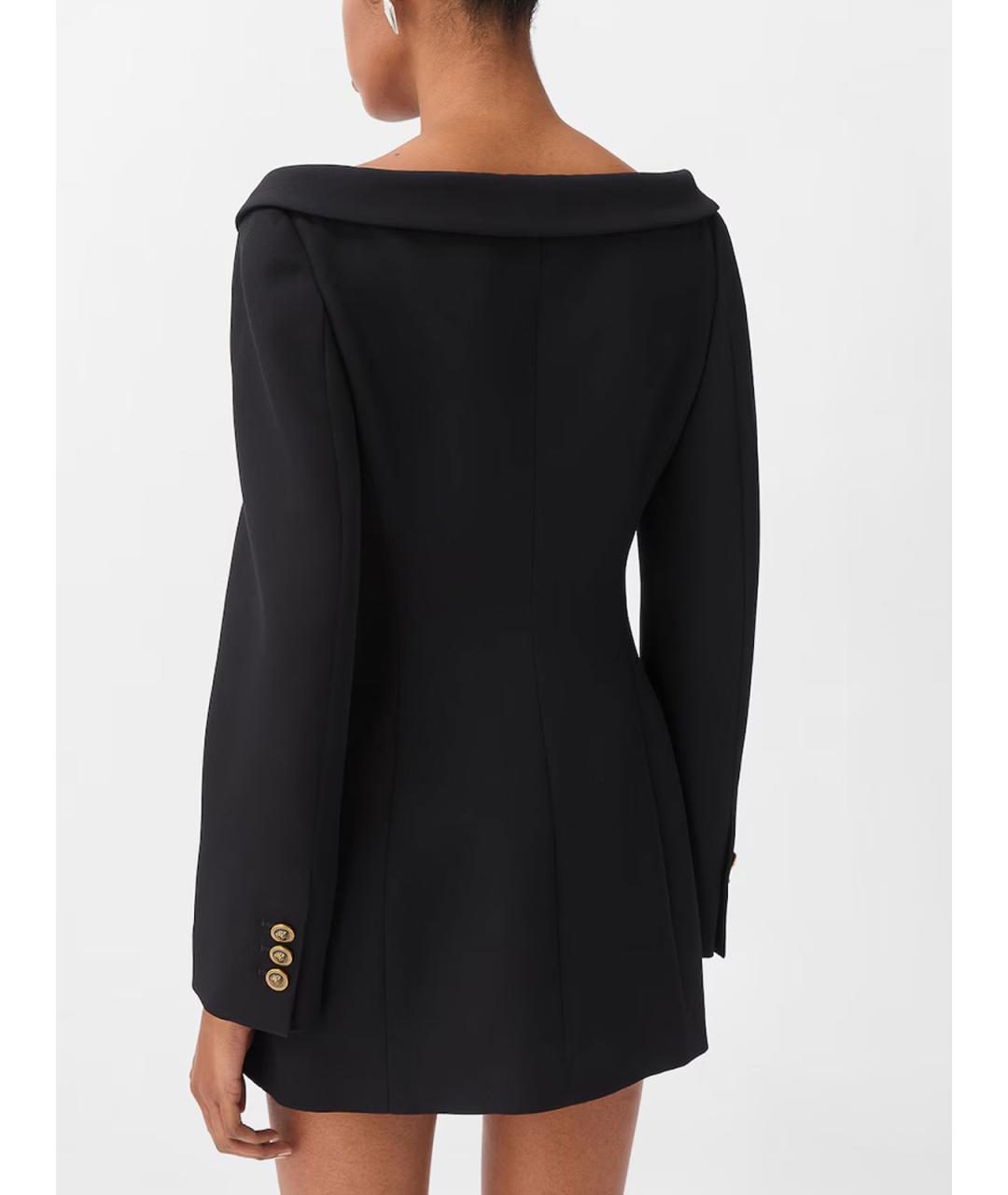 VERSACE Черное шерстяное платье, фото 3