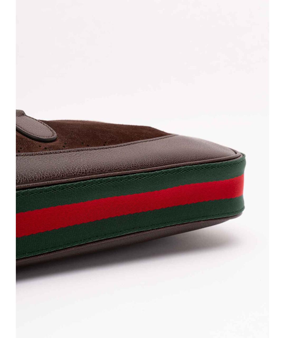 GUCCI Коричневая замшевая сумка через плечо, фото 5