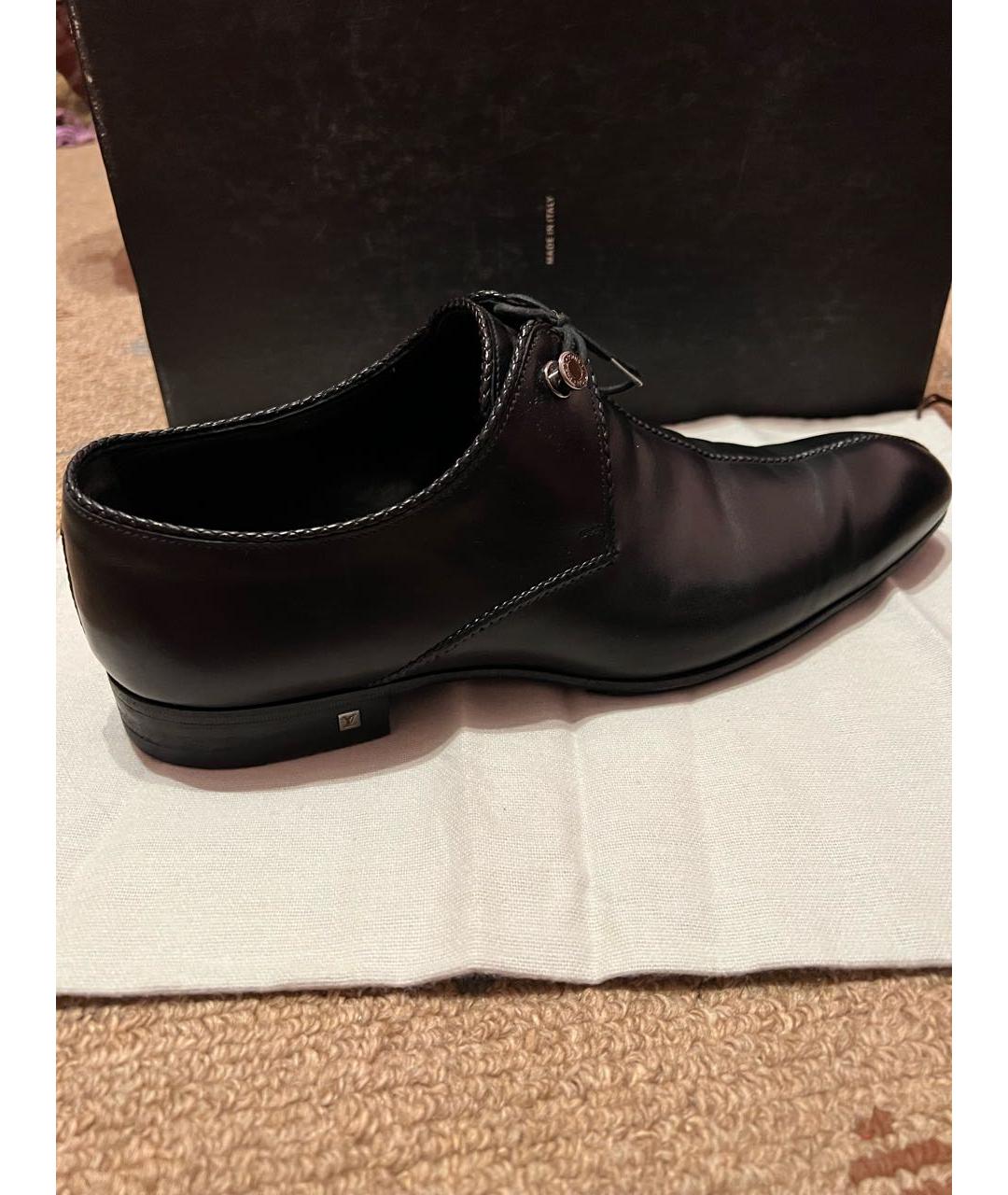 LOUIS VUITTON Черные кожаные туфли, фото 5