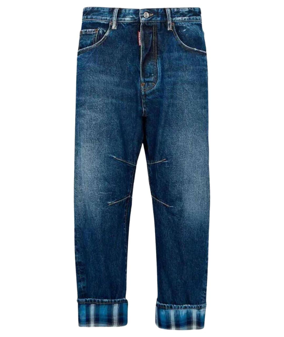 DSQUARED2 Синие хлопковые прямые джинсы, фото 1