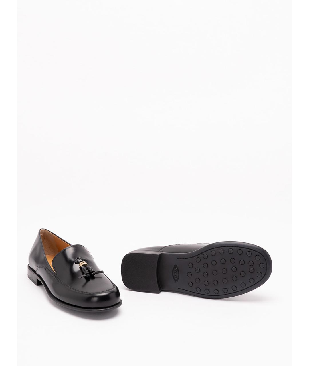 TOD'S Черные кожаные лоферы, фото 4