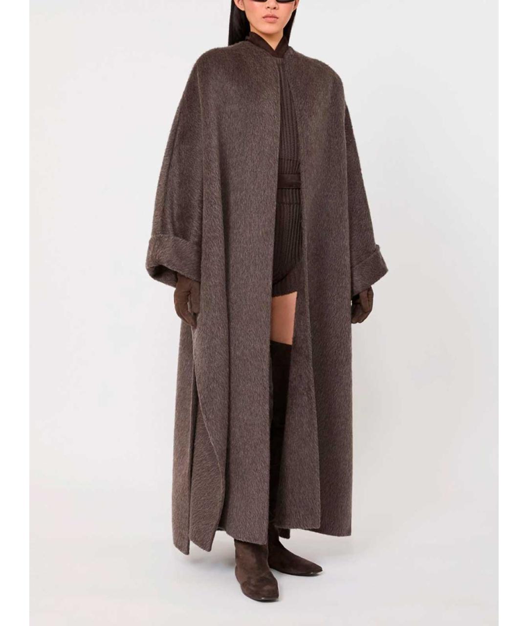 MAX MARA Коричневое шерстяное пальто, фото 2