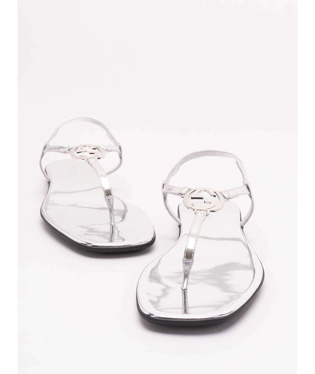 GUCCI Серебряные сандалии, фото 5