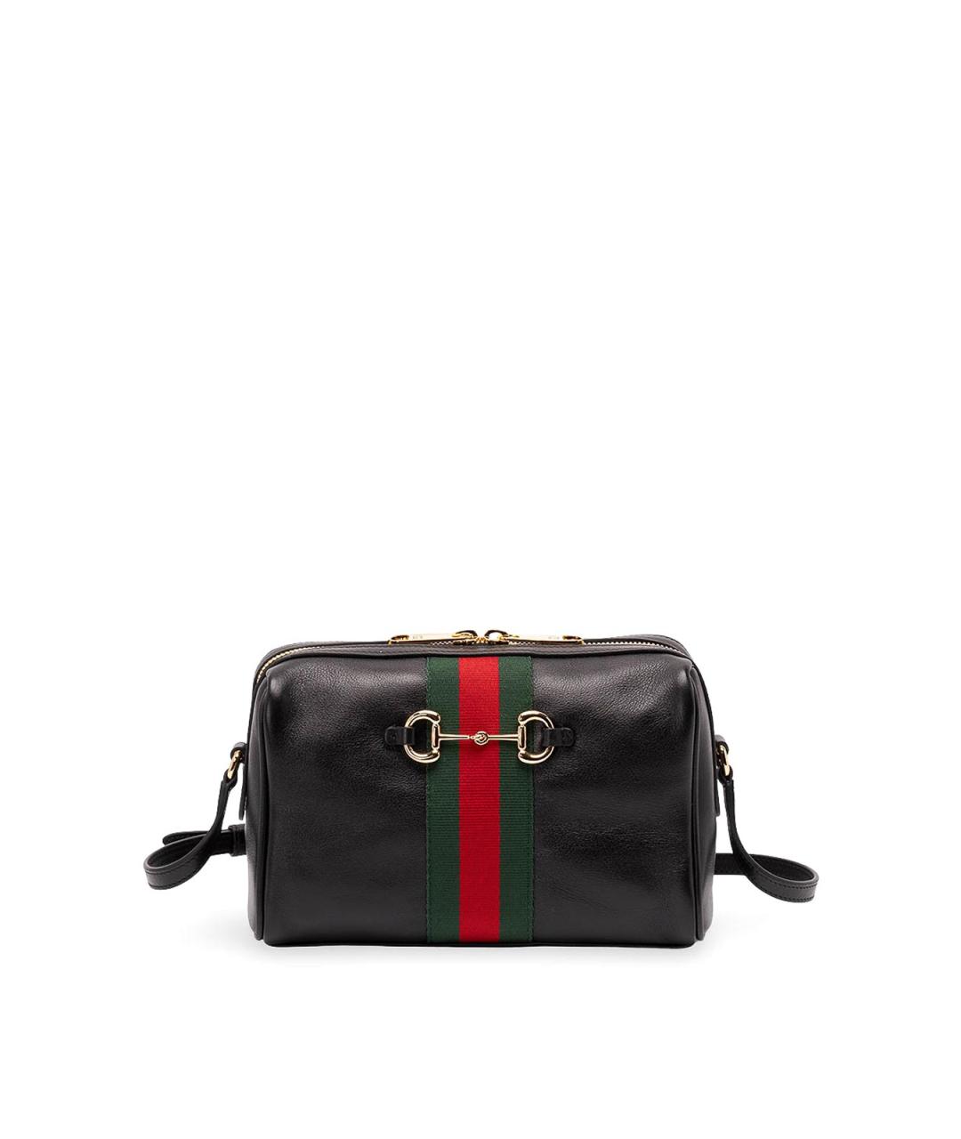 GUCCI Черная кожаная сумка через плечо, фото 7
