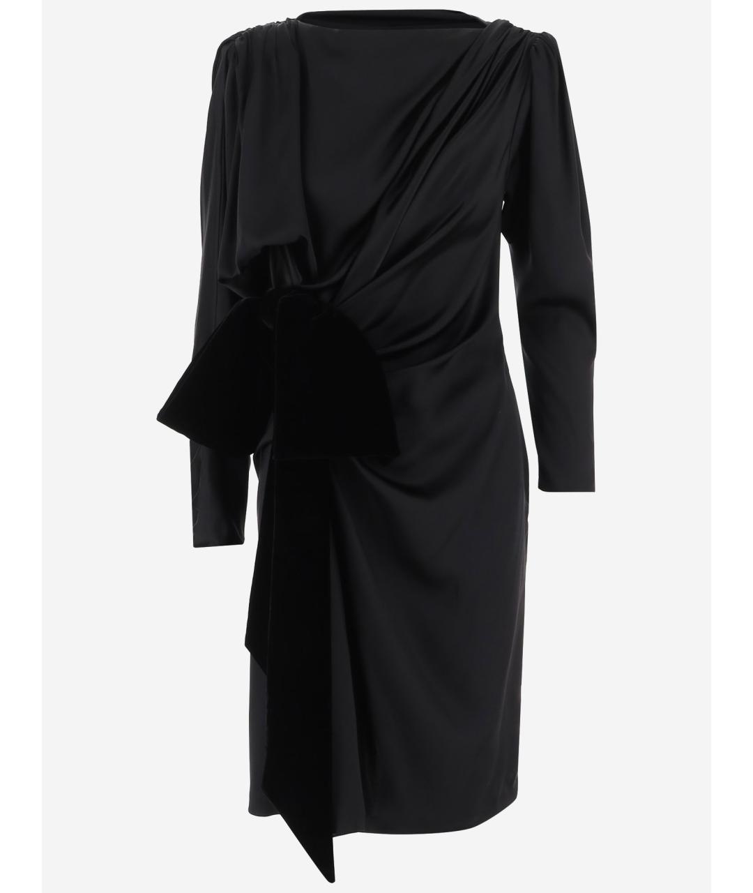 BALMAIN Черное шелковое вечернее платье, фото 4