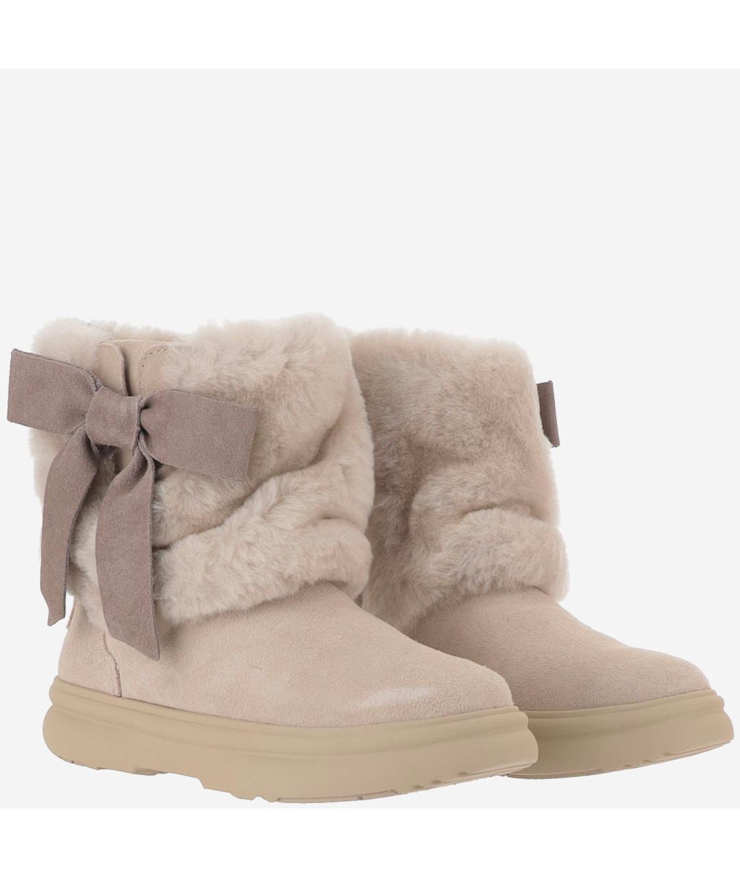 UGG Бежевые замшевые сапоги, фото 2