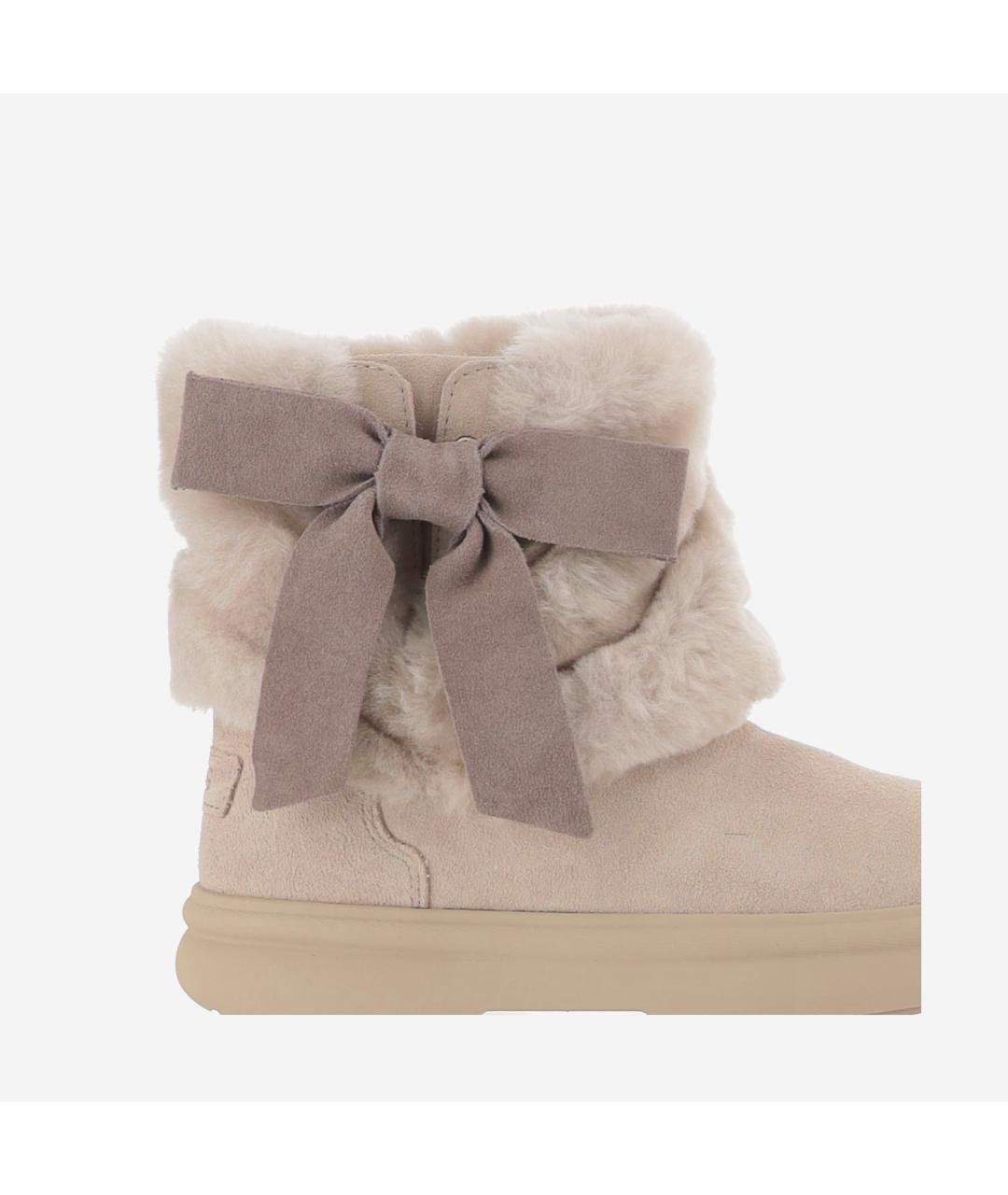 UGG Бежевые замшевые сапоги, фото 4