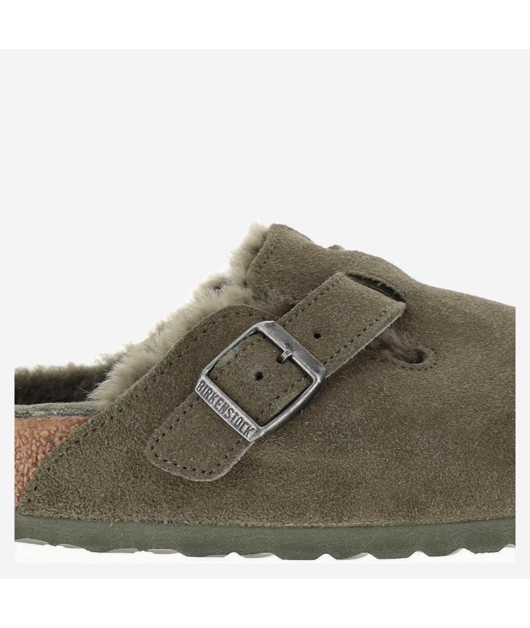 BIRKENSTOCK Зеленые замшевые сабо, фото 5