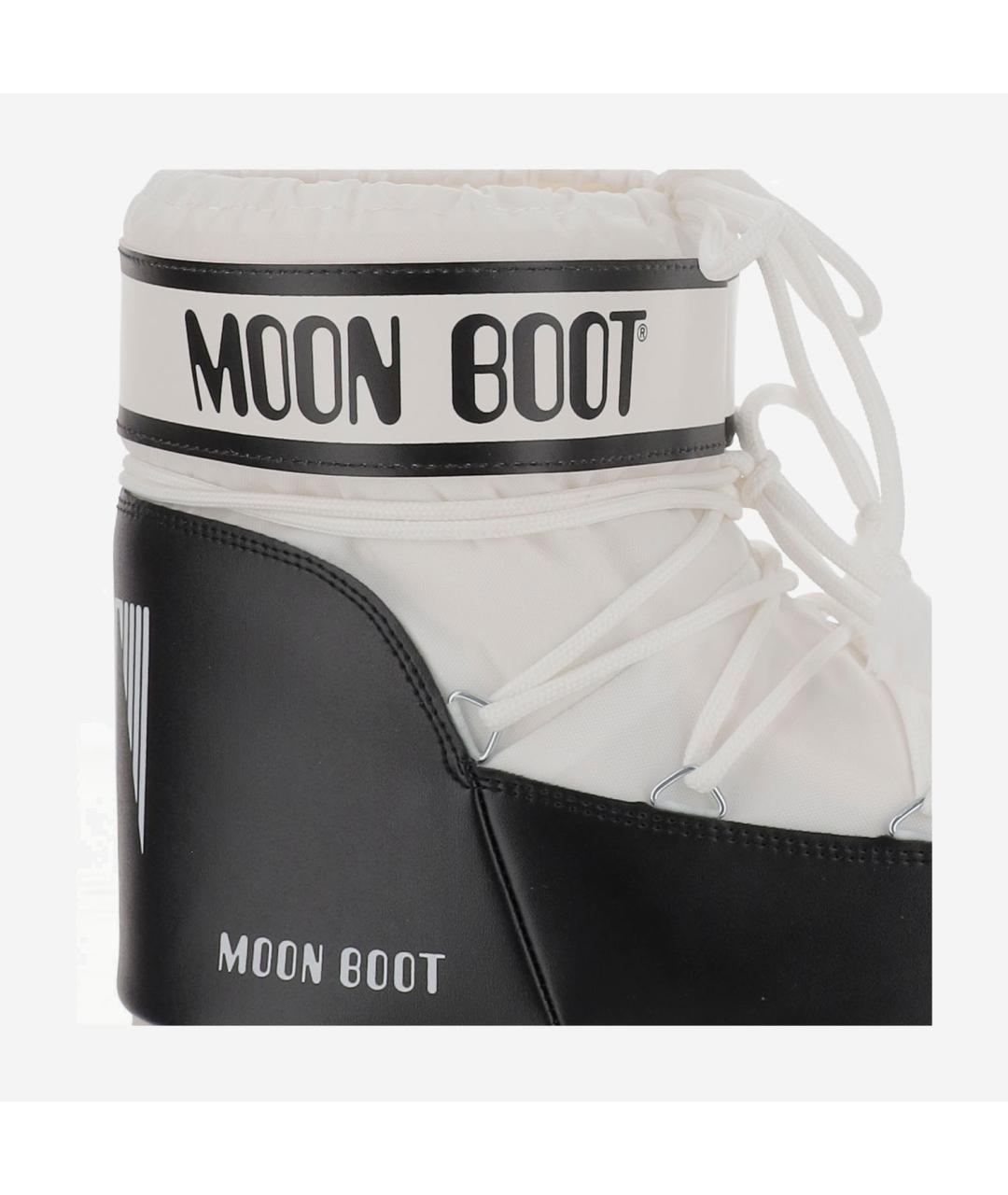 MOON BOOT Белые синтетические высокие ботинки, фото 4
