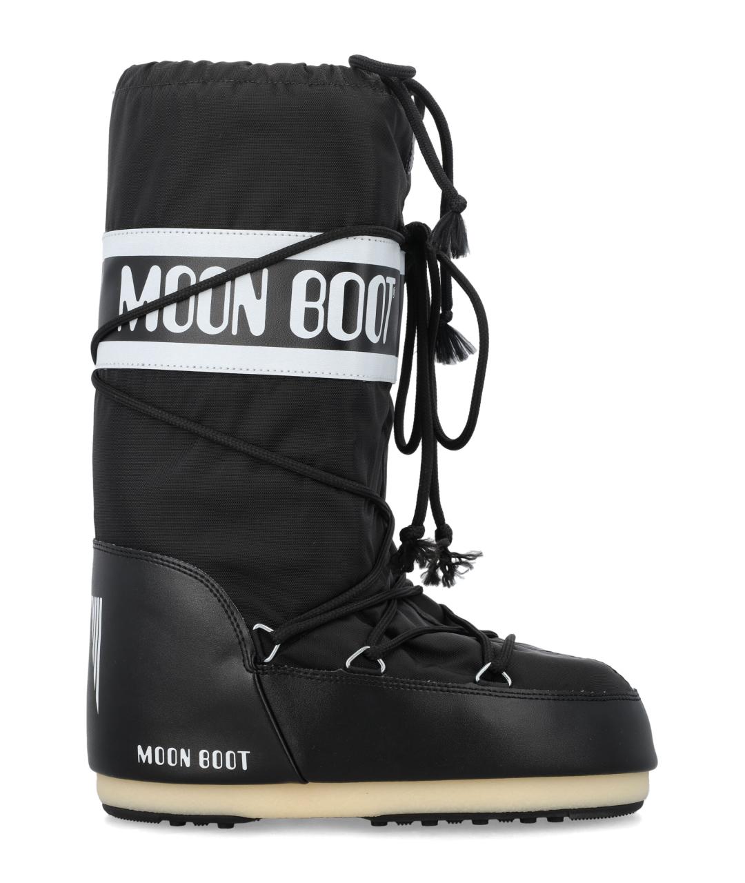 MOON BOOT Черные синтетические сапоги, фото 1