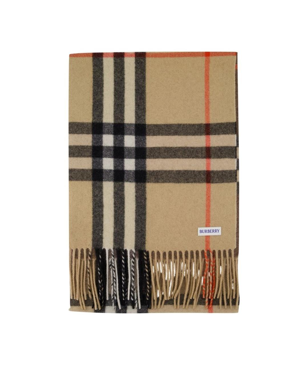 BURBERRY Бежевый кашемировый шарф, фото 2