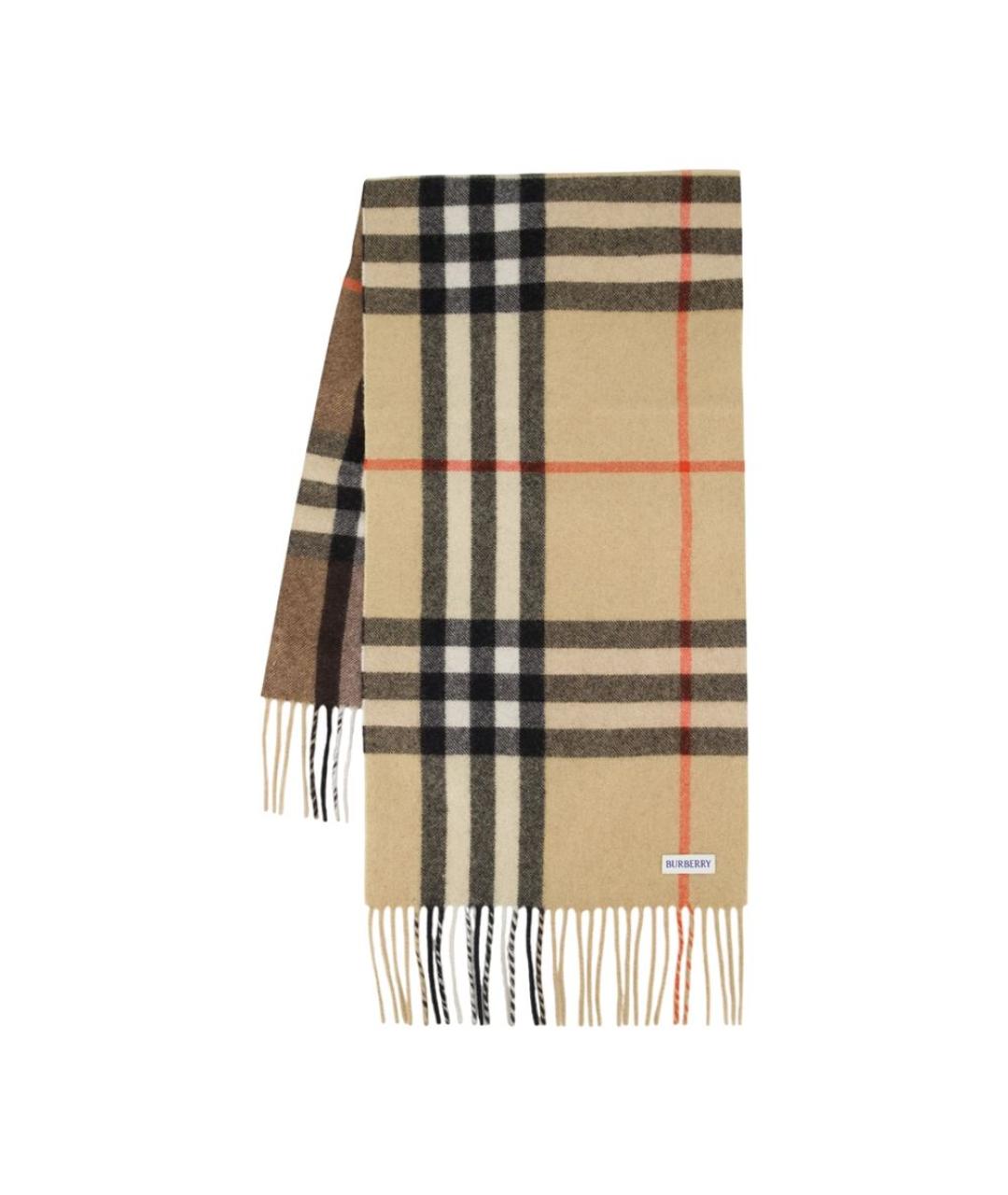 BURBERRY Бежевый кашемировый шарф, фото 3