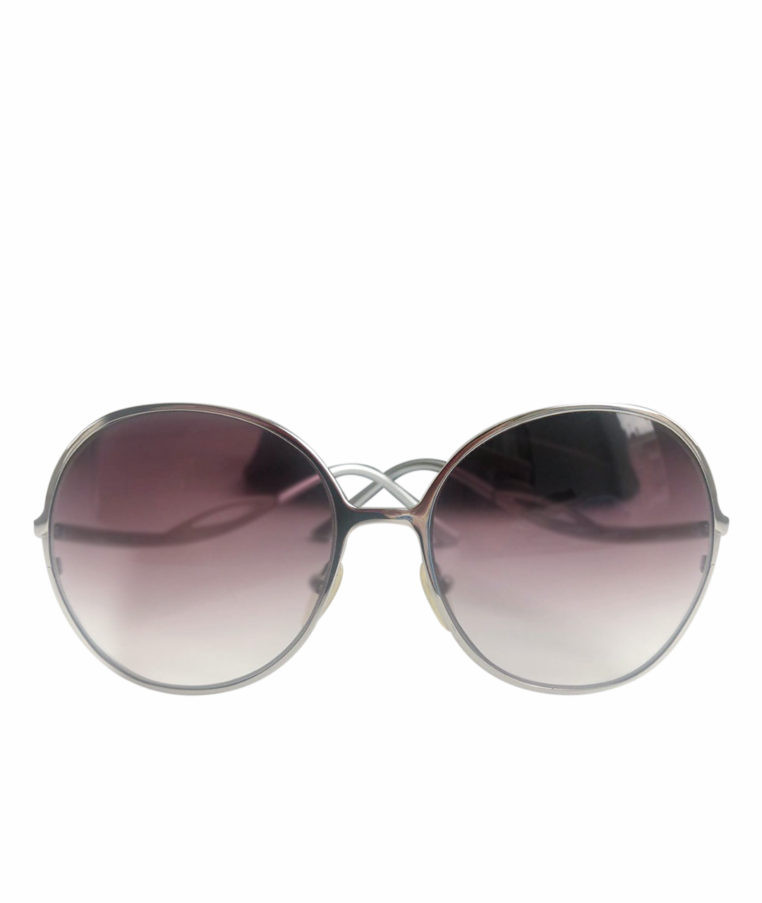 ERMANNO SCERVINO Серебряные металлические солнцезащитные очки, фото 1