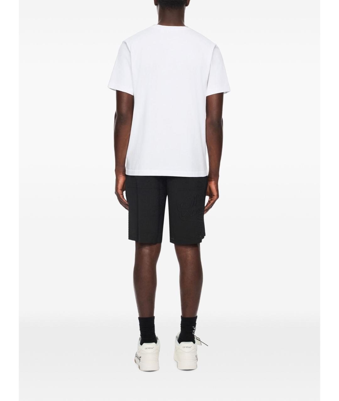 OFF-WHITE Белая хлопковая футболка, фото 2