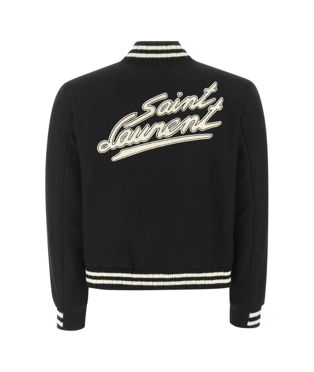 SAINT LAURENT Черная хлопковая куртка, фото 2
