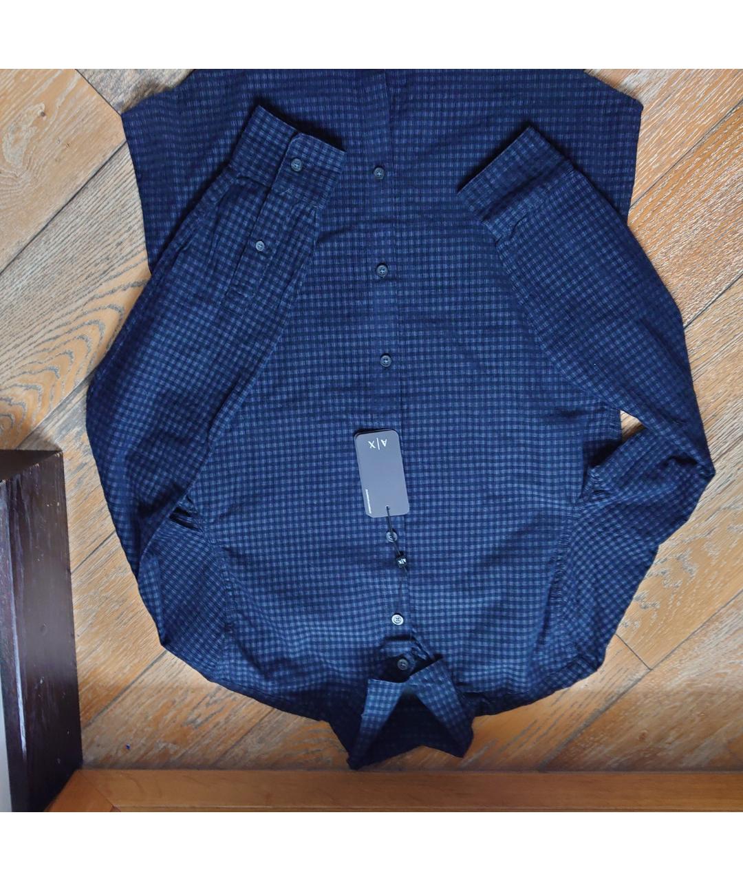 ARMANI EXCHANGE Антрацитовая хлопковая классическая рубашка, фото 6