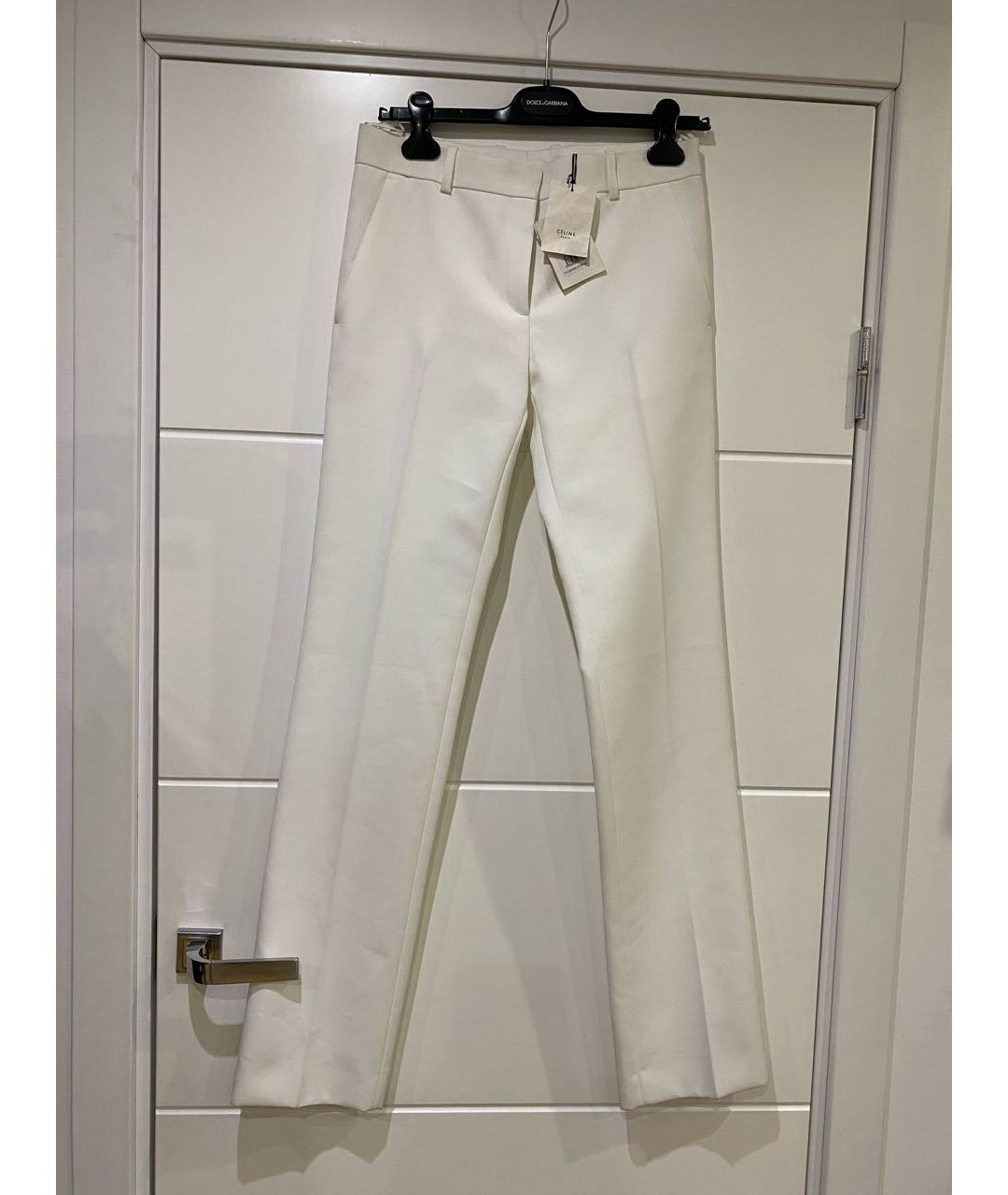 CELINE PRE-OWNED Белые прямые брюки, фото 7
