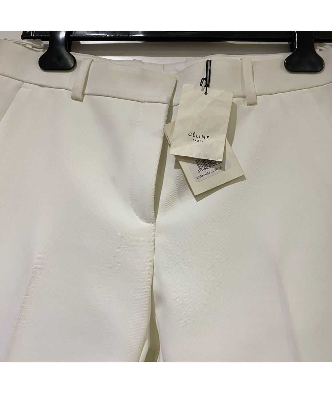 CELINE PRE-OWNED Белые прямые брюки, фото 3