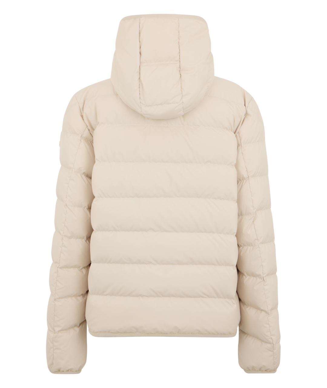 MONCLER Бежевый полиэстеровый пуховик, фото 2