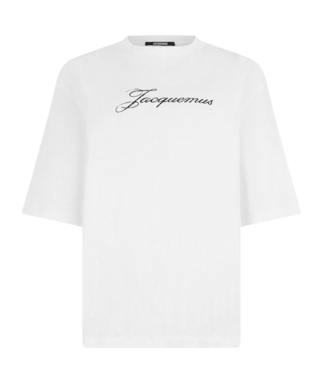 JACQUEMUS Белая хлопковая футболка, фото 1