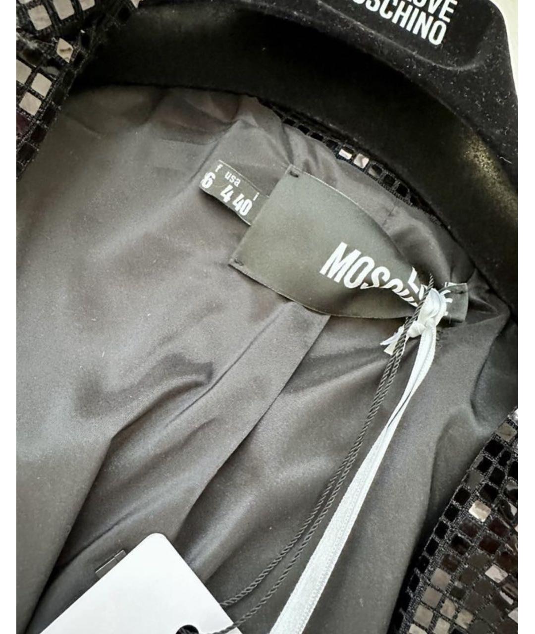 LOVE MOSCHINO Черный полиэстеровый жакет/пиджак, фото 5