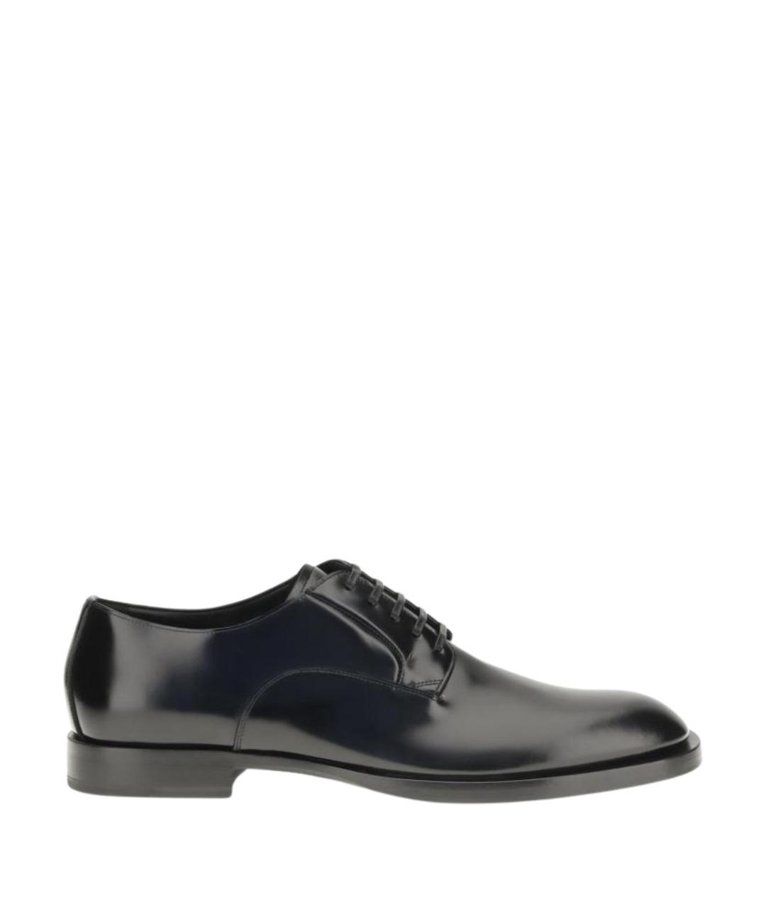 DOLCE&GABBANA Черные кожаные туфли, фото 1