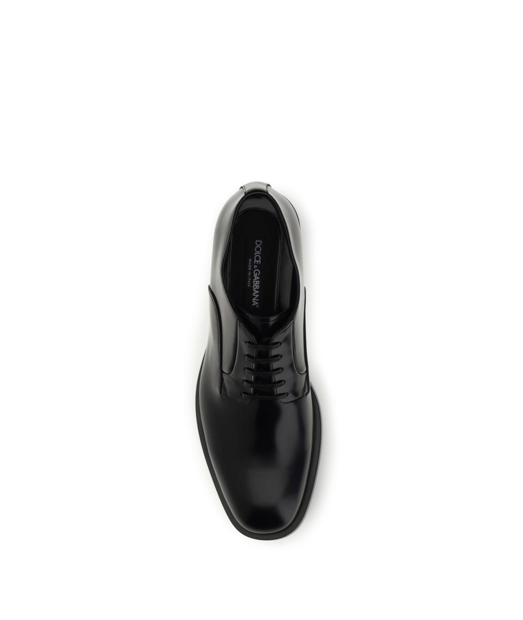 DOLCE&GABBANA Черные кожаные туфли, фото 4