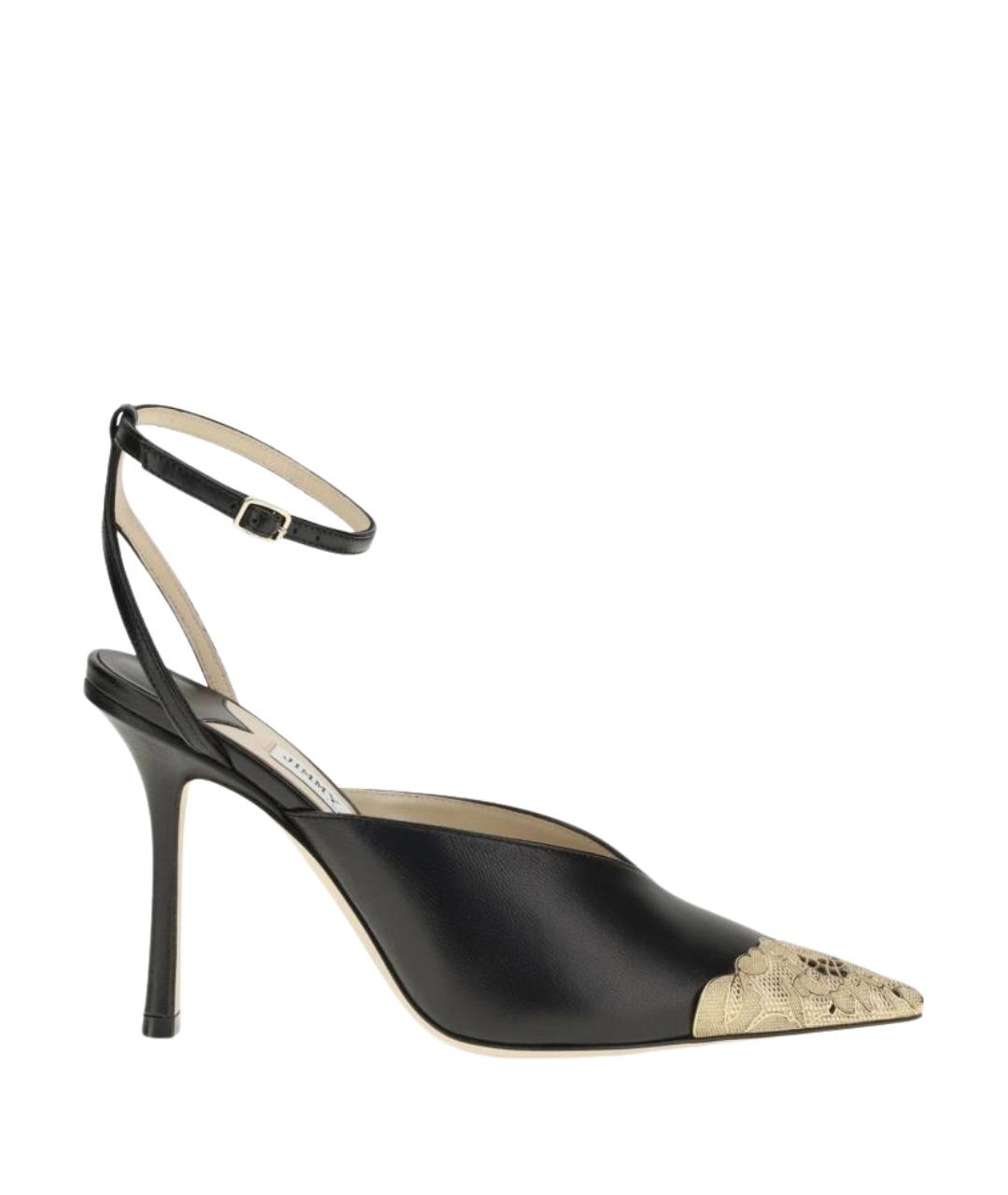 JIMMY CHOO Черные кожаные туфли, фото 1