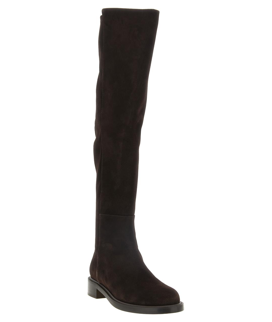 STUART WEITZMAN Коричневые замшевые ботфорты, фото 2