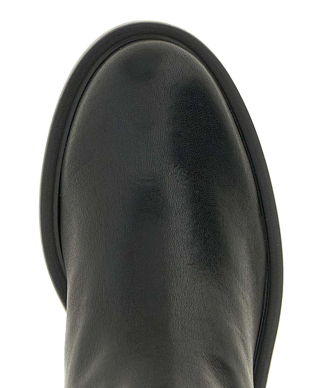 STUART WEITZMAN Черные кожаные ботфорты, фото 4