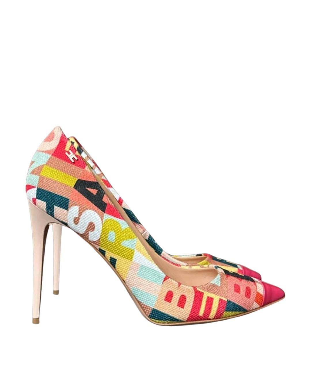 ELISABETTA FRANCHI Мульти текстильные туфли, фото 1